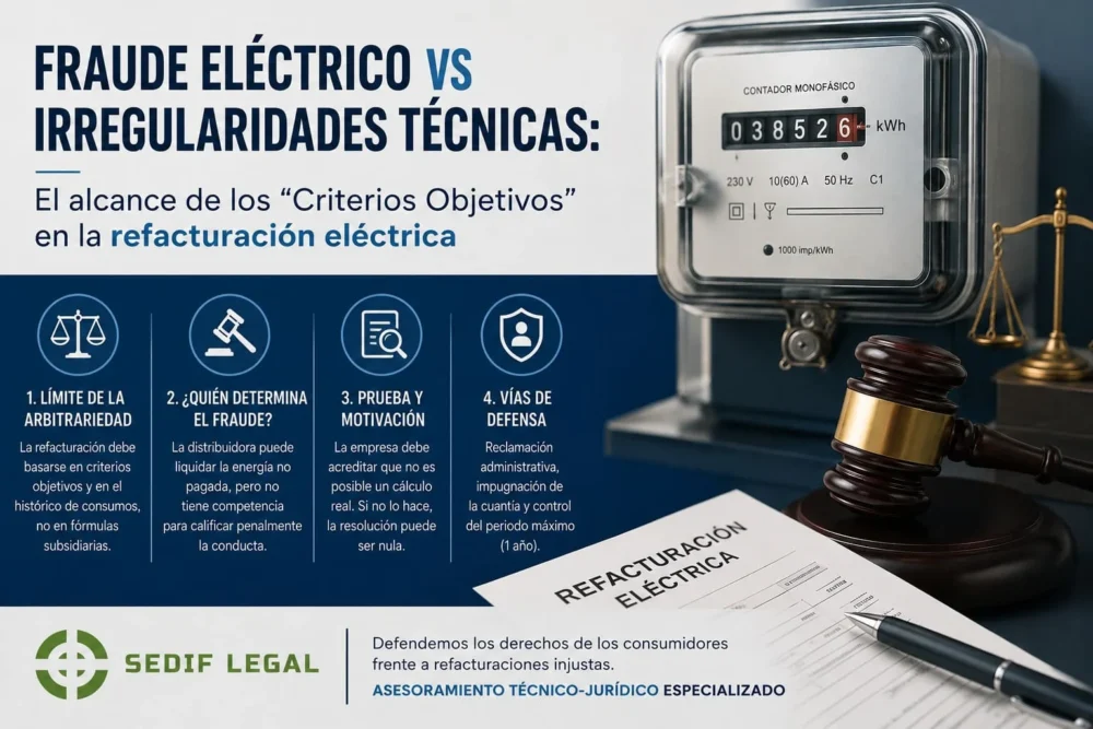 Abogados especialistas en fraudes eléctricos. El alcance de los "Criterios Objetivos" en la refacturación eléctrica.